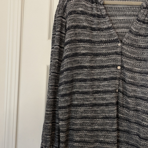 Lucky Brand Open Neckline Button Down Knit Top - Picture 6 of 8